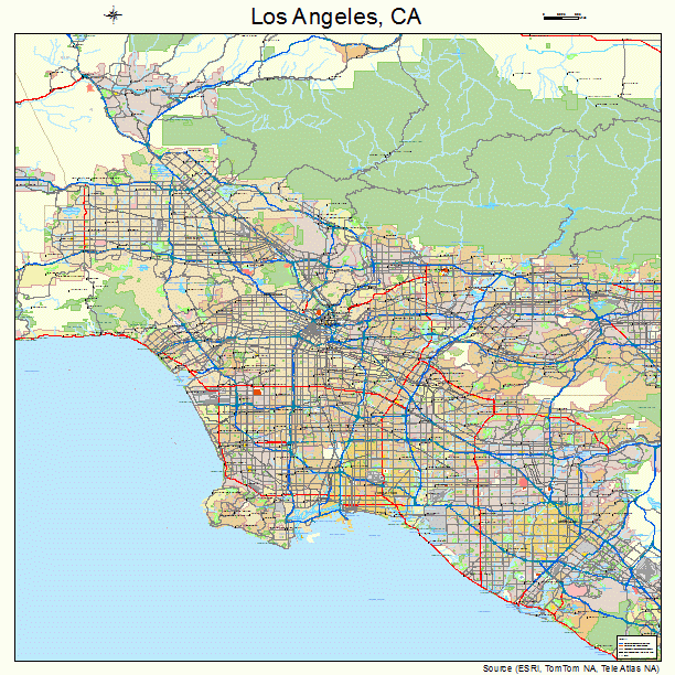 Los Angeles California Street Map 0644000
