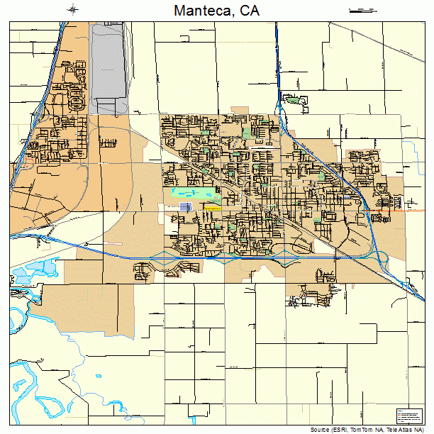 Manteca California Street Map 0645484