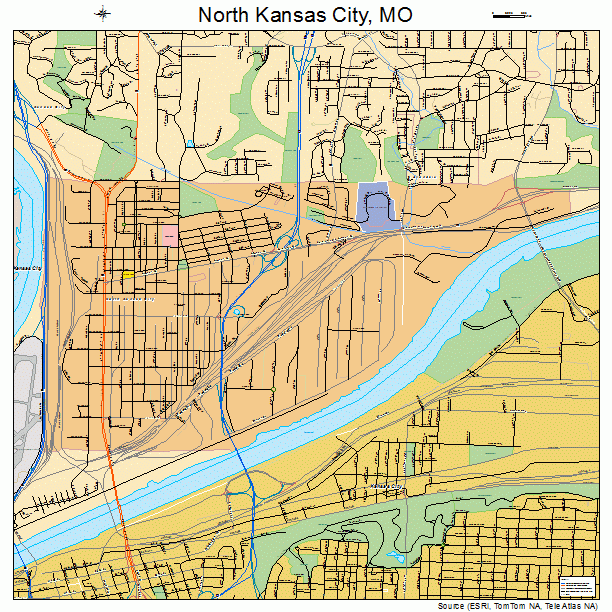 North Kansas City Missouri Street Map 2953102