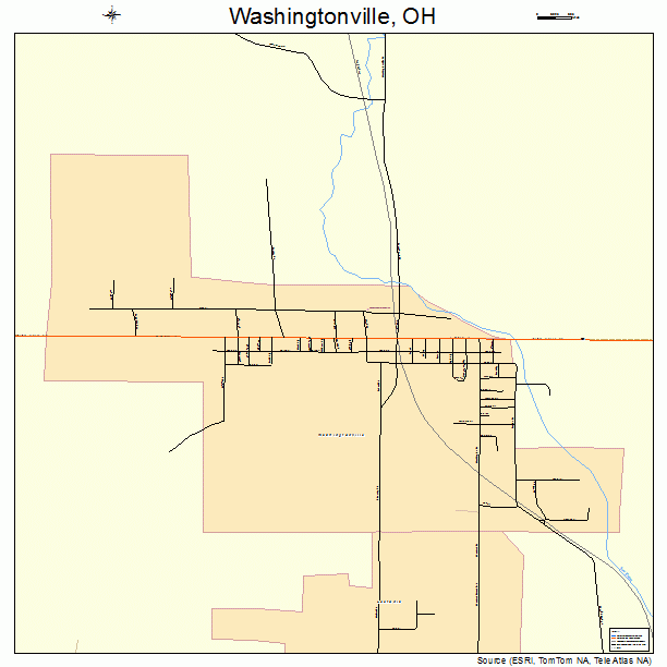 Washingtonville Ohio Street Map 3981732