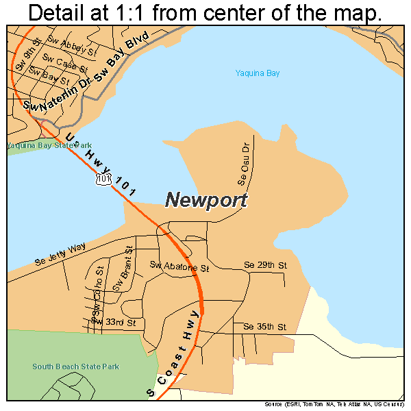 Newport Oregon Street Map 4152450