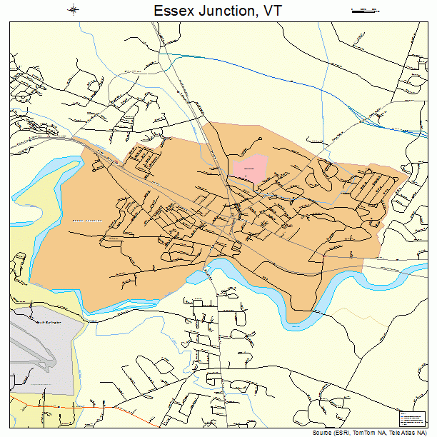 Essex Junction Vermont Street Map 5024400