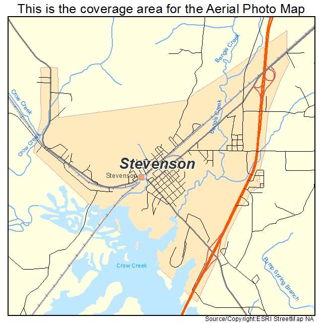Aerial Photography Map Of Stevenson AL Alabama