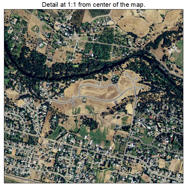 East Oakdale, California aerial imagery detail