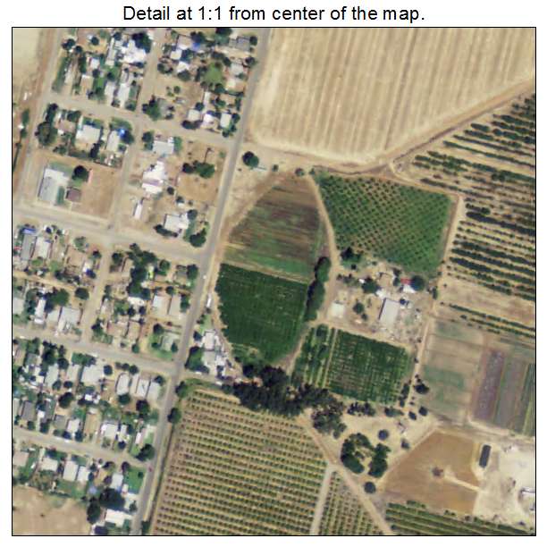 East Orosi, California aerial imagery detail