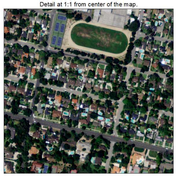 East Pasadena, California aerial imagery detail