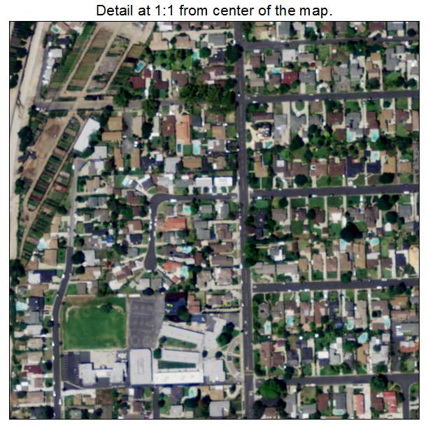 East San Gabriel, California aerial imagery detail