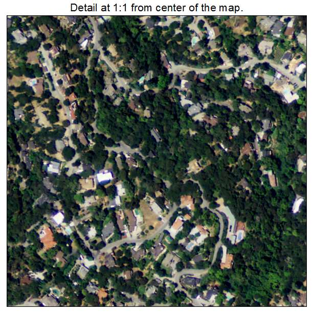 Emerald Lake Hills, California aerial imagery detail