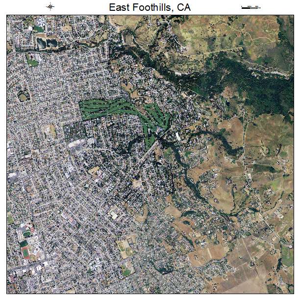 East Foothills, CA air photo map