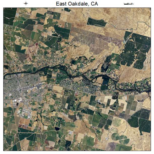 East Oakdale, CA air photo map