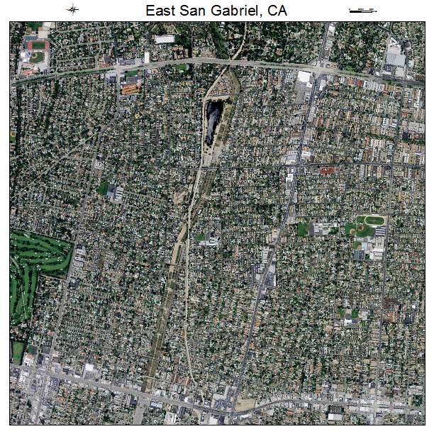 East San Gabriel, CA air photo map