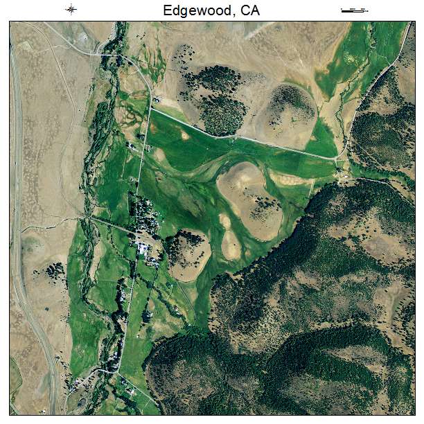 Edgewood, CA air photo map