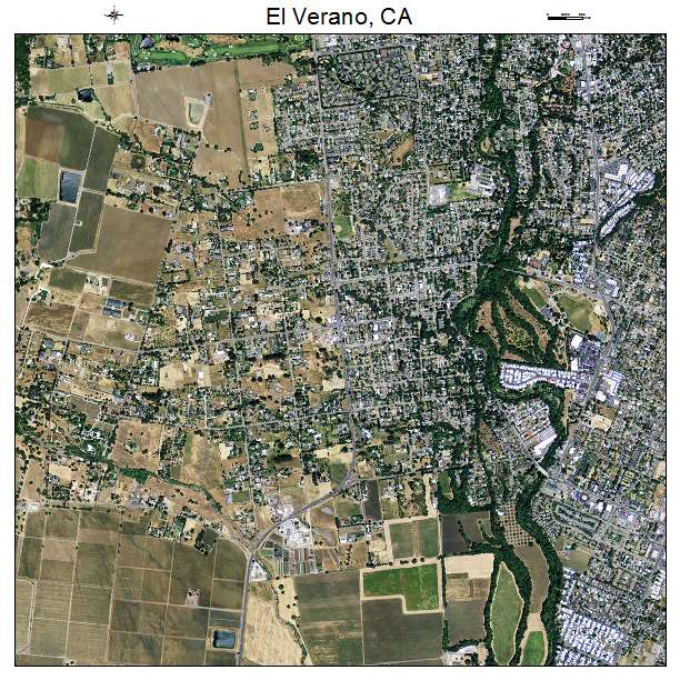 El Verano, CA air photo map