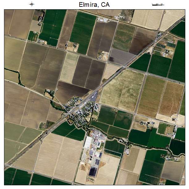 Elmira, CA air photo map