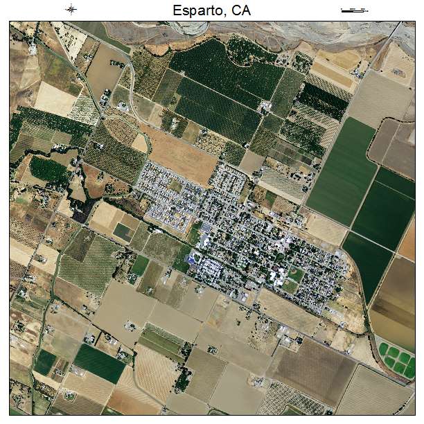 Esparto, CA air photo map