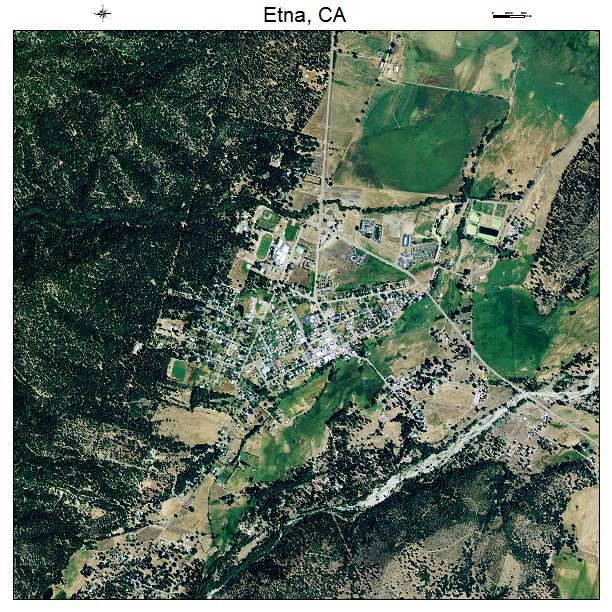 Etna, CA air photo map