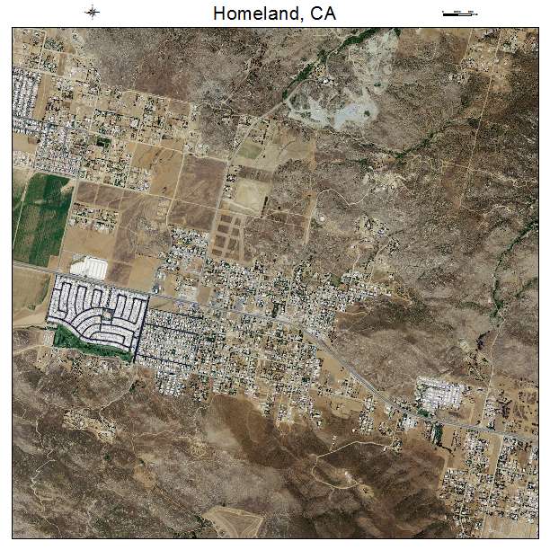 Homeland, CA air photo map