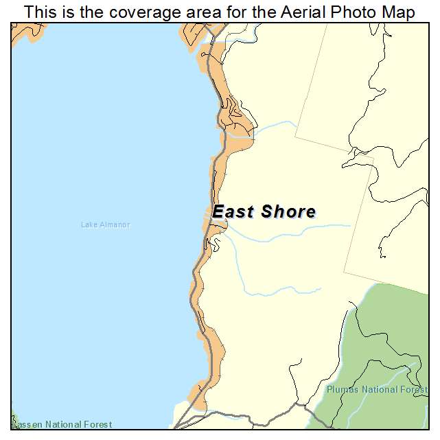 East Shore, CA location map 