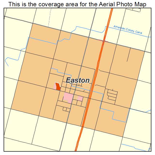 Easton, CA location map 