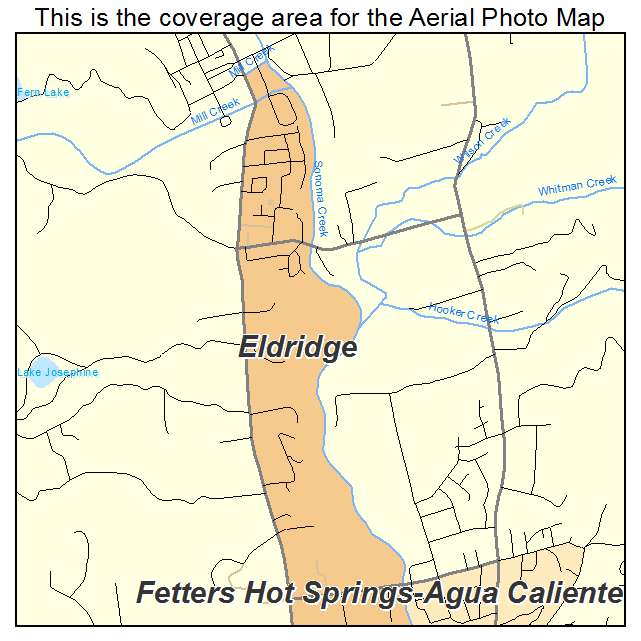 Eldridge, CA location map 