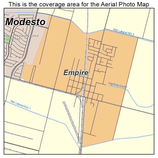 Empire, CA location map 