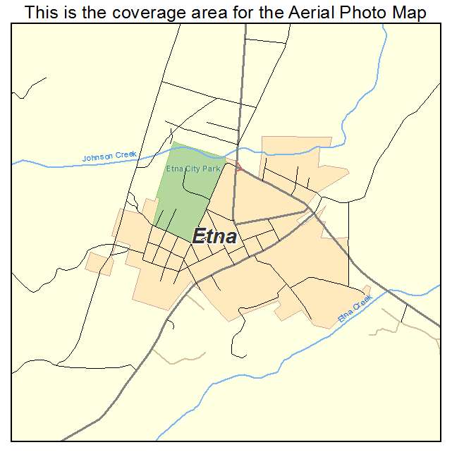 Etna, CA location map 