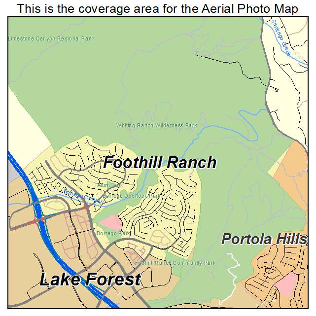 Foothill Ranch, CA location map 