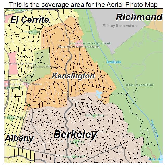 Kensington, CA location map 
