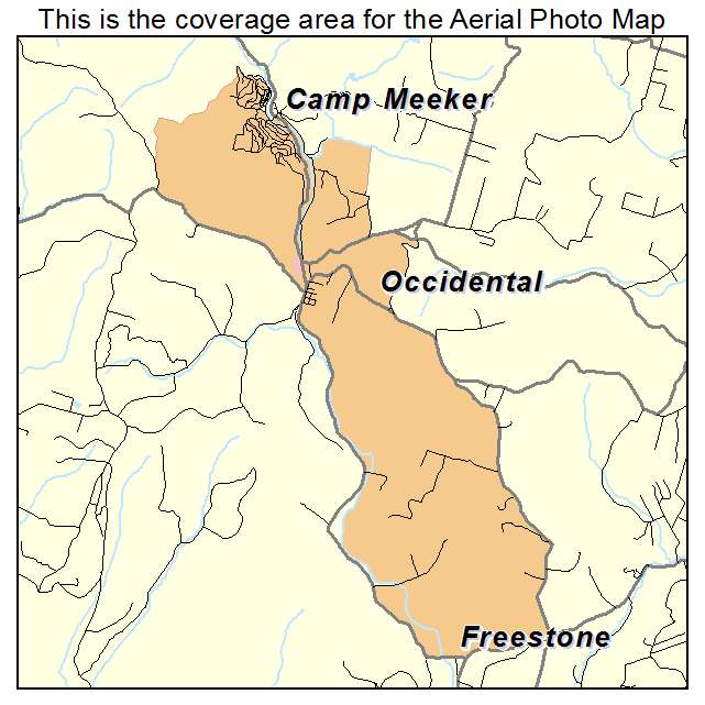 Aerial Photography Map of Occidental, CA California