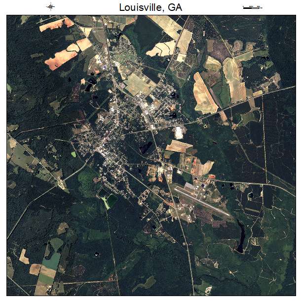 Louisville, GA air photo map