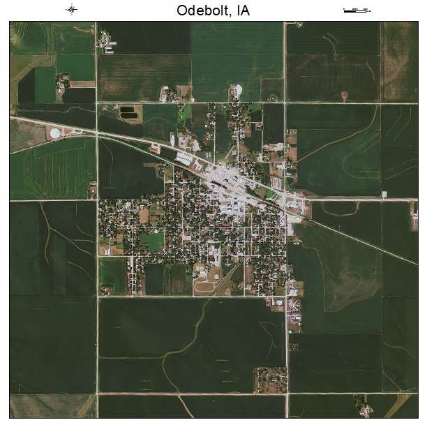 Odebolt, IA air photo map