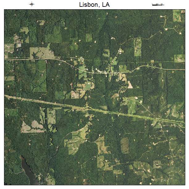 Aerial Photography Map Of Lisbon La Louisiana