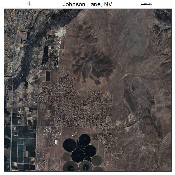 Johnson Lane, NV air photo map