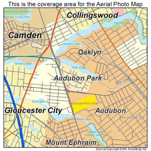 Aerial Photography Map of Audubon Park, NJ New Jersey