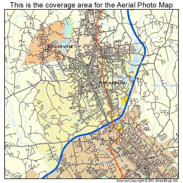 Aerial Photography Map Of Kannapolis Nc North Carolina