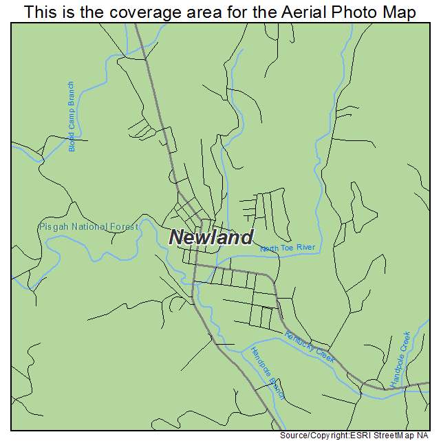 Aerial Photography Map of Newland, NC North Carolina