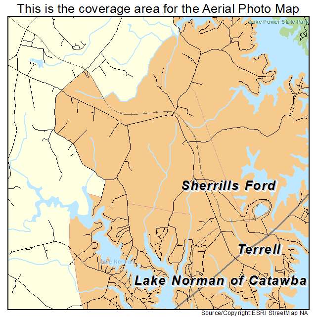 Aerial Photography Map of Sherrills Ford, NC North Carolina