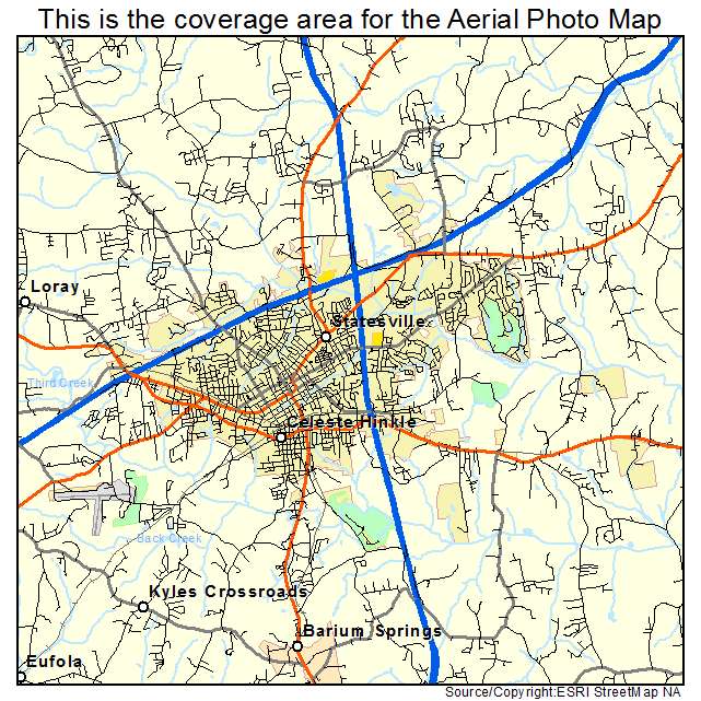 Aerial Photography Map Of Statesville Nc North Carolina 1103