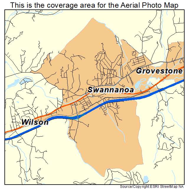 Swannanoa, NC location map 