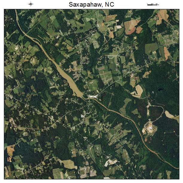 Saxapahaw, NC air photo map