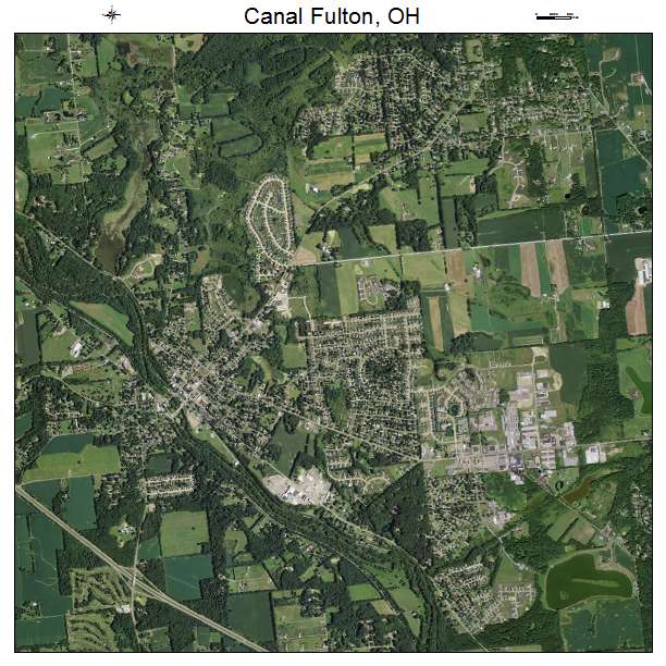 Aerial Photography Map of Canal Fulton, OH Ohio