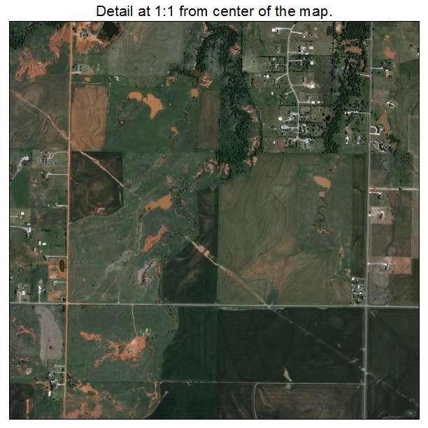 Piedmont, Oklahoma aerial imagery detail