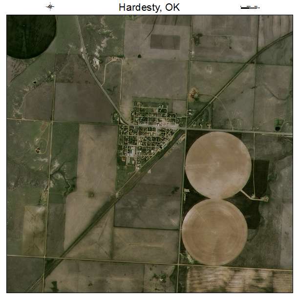 Hardesty, OK air photo map