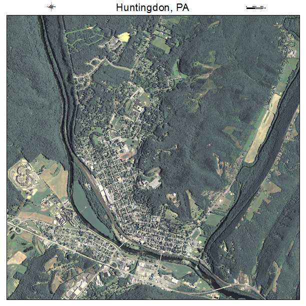 Aerial Photography Map Of Huntingdon PA Pennsylvania