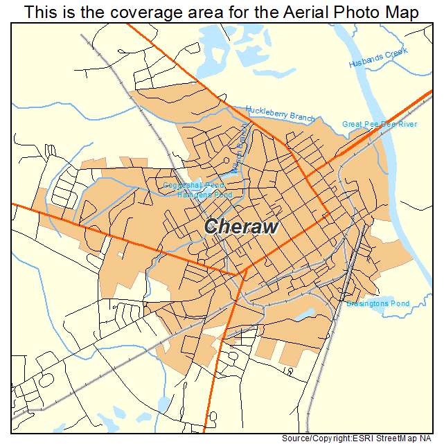 Aerial Photography Map Of Cheraw Sc South Carolina