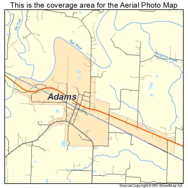 Adams, TN location map 