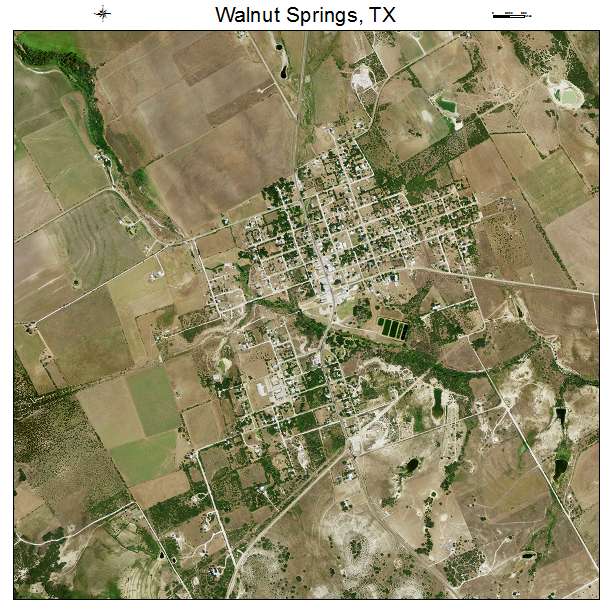 Aerial Photography Map Of Walnut Springs Tx Texas