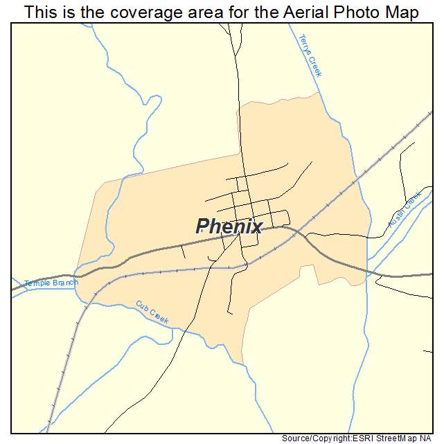 Phenix, VA location map 