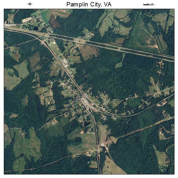 Pamplin City, VA air photo map