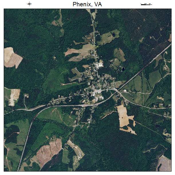 Phenix, VA air photo map